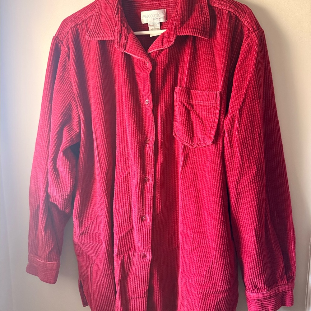 Vintage Corduroy Button-Up Shirt